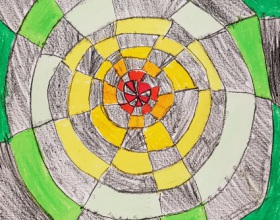 Op-art - pastele olejne